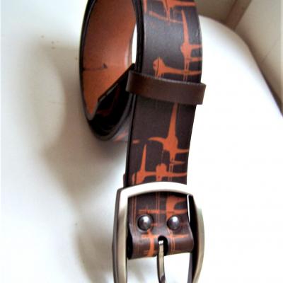 ceinture Large originale couleur marron 2 tons 