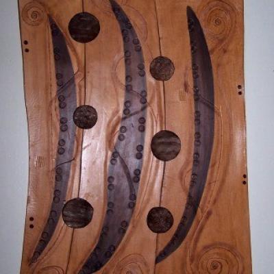 Entrelacs Boomerang   Cuir  Vendu